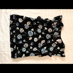 Floral Cap-Sleeve Shirt